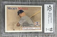 Mickey Mantle Graded Mint 10 Baseball Card