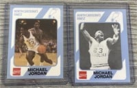 (2) Rare Michael Jordan College Basketball Cards