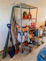 Scope Mobile, Metal Shelving, Shovels