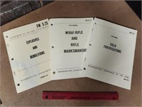 Set of 3 1970's Army Field Manuals