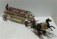 Horse-drawn fire ladder wagon