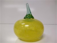 Kosta Boda Frutteria Yellow Melon Art Glass Fruit