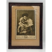 Vintage " I Love To Love A Mason" Lithograph,1908