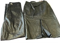 Black Leather Skirt & Pants (4)