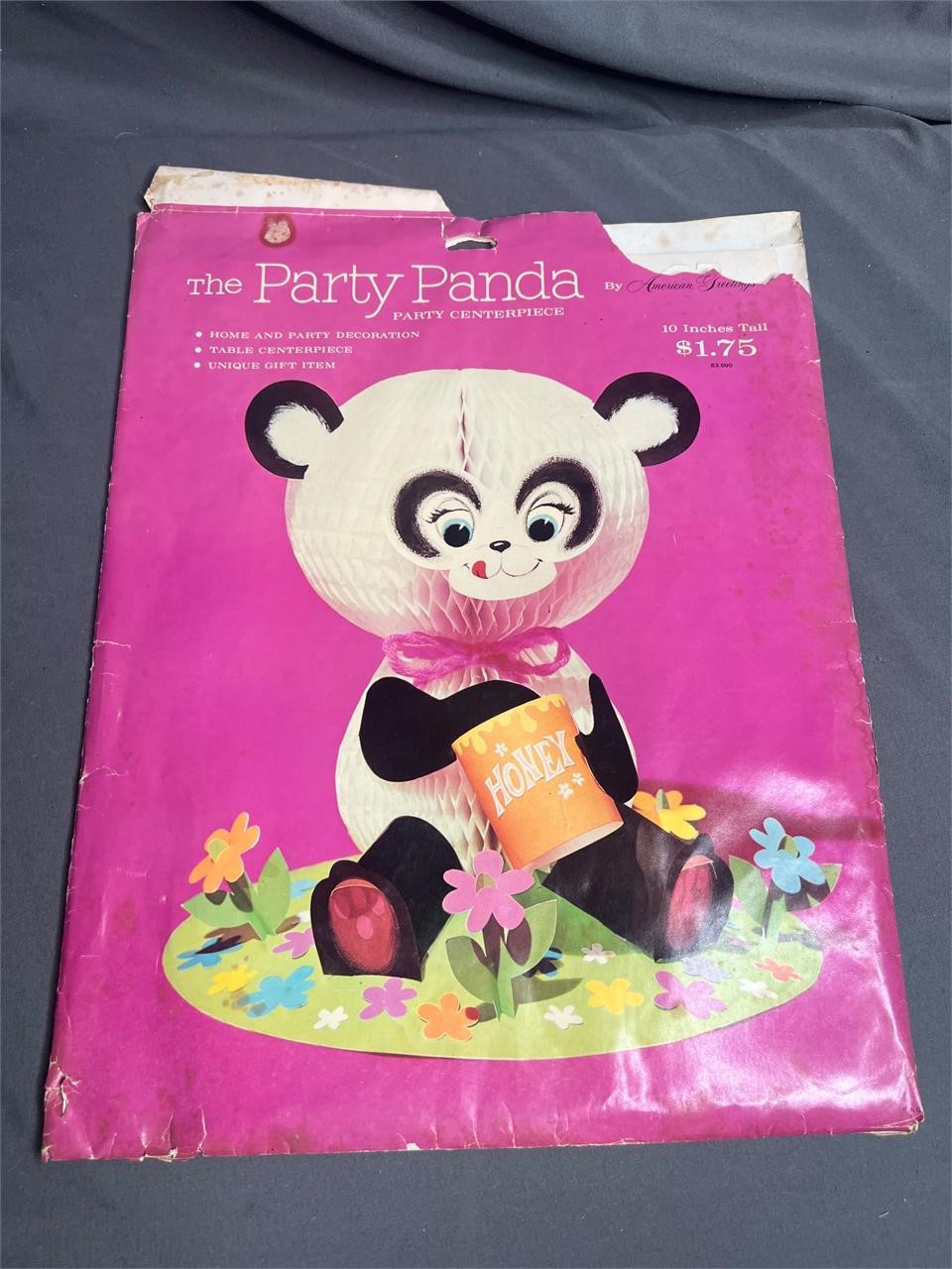 Vintage The Party Panda Centerpiece Display