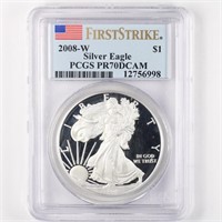 2008-W Proof Silver Eagle PCGS PR70 DCAM