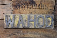 Crane Cast Iron W.A.HOD Sign