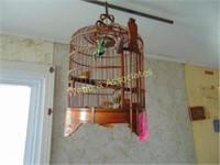 Wood bird cage