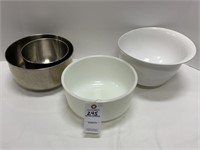 VTG Pyrex & Stainless Steel Mixing Bowls