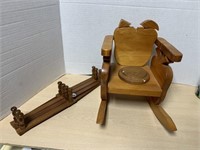 Mini Wooden Rocking Chair (needs Repair),