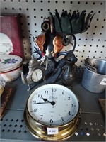 Monkey Candle Holder, Weems Clock, Lenox Teapot