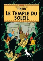 Tintin. Illustration offset Le temple du soleil