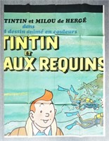 Demi-affiche géante Tintin et le lac aux requins