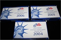 2004, 2005, 2006 Mint Proof Sets