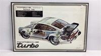 Porche Turbo framed poster, 24x36, California