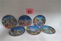 Walt Disney 25th Anniversary Set Of 6 Plates