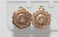 9ct rose gold earrings with diamonds