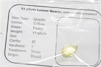 Unset natural  fancy cut Lemon quartz (17.58ct)