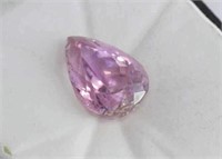 Unset pear shaped kunzite (approx 39ct)