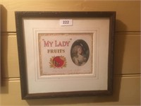 MY LADY FRUITS FRAMED ADVERTISING PRINT