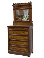 East Lake Style Victorian Dresser w/ Mirror