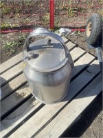 Stainless steel McCormick Deering milk pail