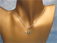 Sterling Silver Dragon Fly Necklace