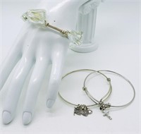 (3) Silver tone Bracelets