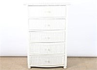 Vintage Wicker Chest Of Drawers
