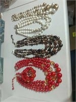 Group of Vintage Costume Necklaces & More