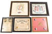 WWI WORLD MILITARY MEMORIAL POSTERS & CERTIFICATES