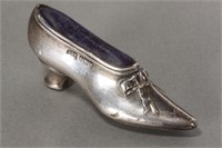 Edwardian Sterling Silver Shoe Pin Cushion,