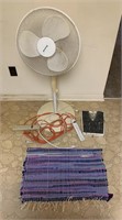 Fan, extension cord, scale, rug, Power strips