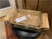 3 glass Anchor baking dishes