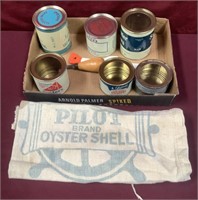 6 Oyster Cans & Other Oyster Related Items