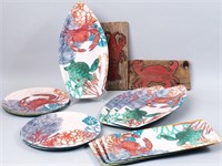 Sea-Themed Melamine Dishes & Other Decor