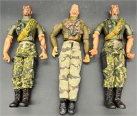 (3) 11 1/2" LANARD TOYS ARMY ACTION FIGURES (2003)