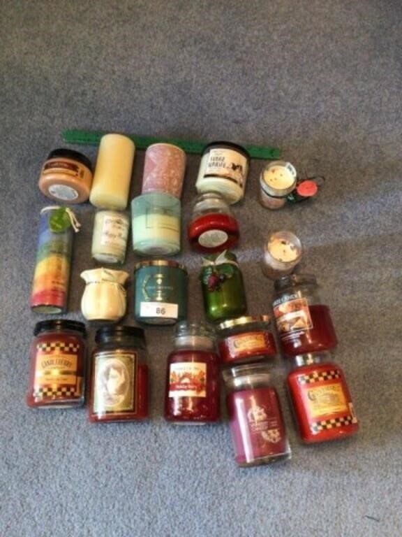 Group of candles, candle berry, Yankee,