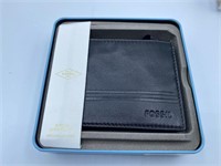 Fossil Men's Watts Leather Bifold Flip ID Wallet