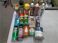 paint, wasp spray, spray foam