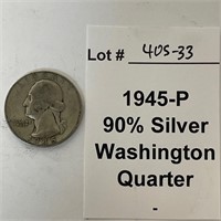 1945-P 90% Silver Quarter