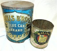 Hills Bros Blue Coffee & Smith Brand Tomato Can