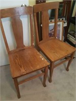 (2) Vintage Wooden Chairs