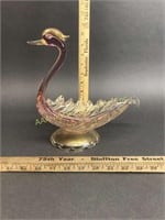 Mid Century Venetian Art Glass Swan