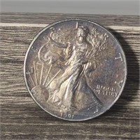 1991 American Silver Eagle 1 oz Fine Silver