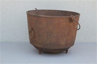 Antique Cast Iron Footed Cauldron / Pot