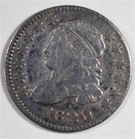 1820 CAPPED BUST DIME, VF