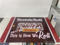 Tootsie roll metal sign