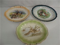 Lot (3) Wildlife Platters