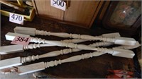 5 WOODEN  SPINDLES 36 IN